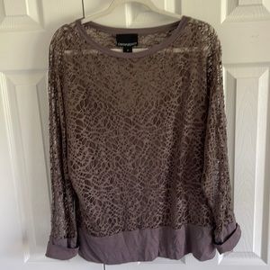 Cynthia Rowley lace shirt with under tank size xl
